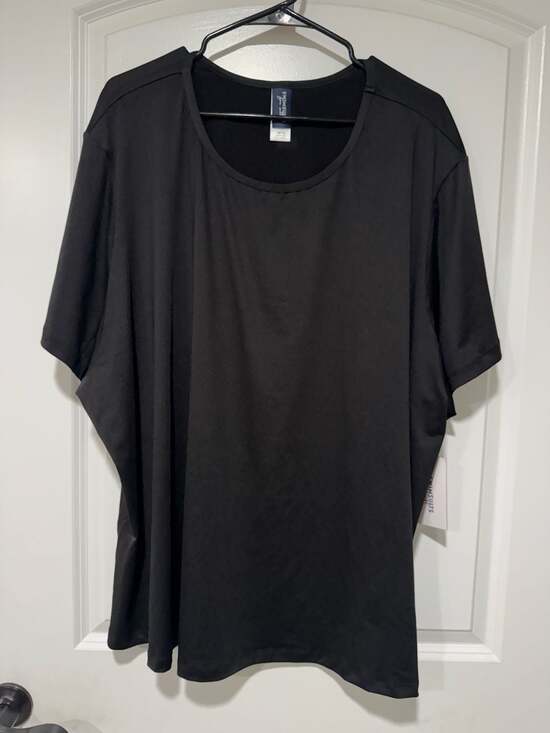 Swimsuits For All Other - NWT Plus Size Black Swim Cover Up Rash Guard Swim Tee 34/36 UPF Beach